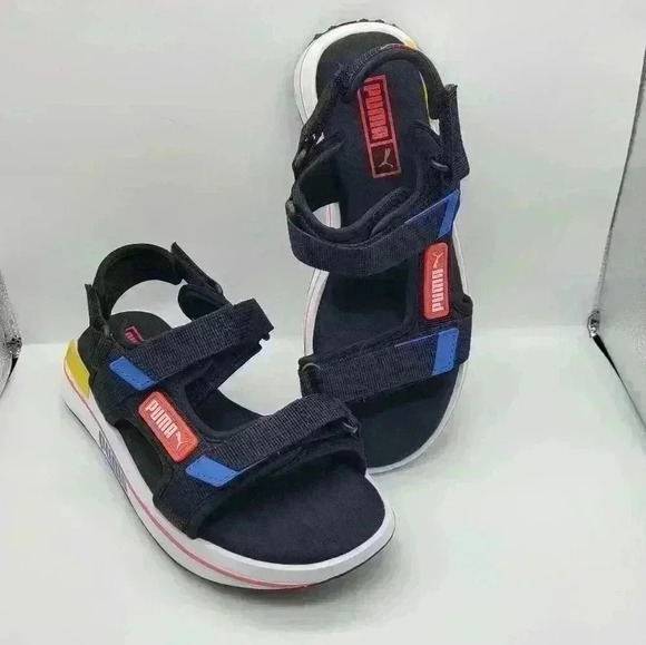 COPY - PUMA FUTURE RIDER SANDALS BLACK HOOK and LOOP SPORT US 4 WOMEN'S 5.5 - Picture 1 of 13